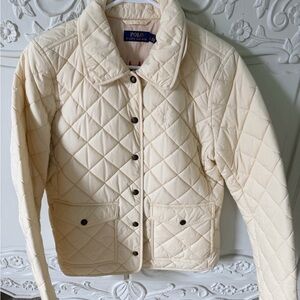 NWT-Polo by Ralph Lauren Women's Cream Quilted Jacket